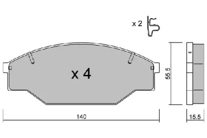 Комплект тормозных колодок (AISIN: BPTO-1915)